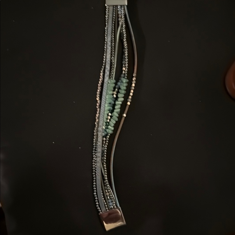 Multistrand Beaded Bracelet with Silver Accents